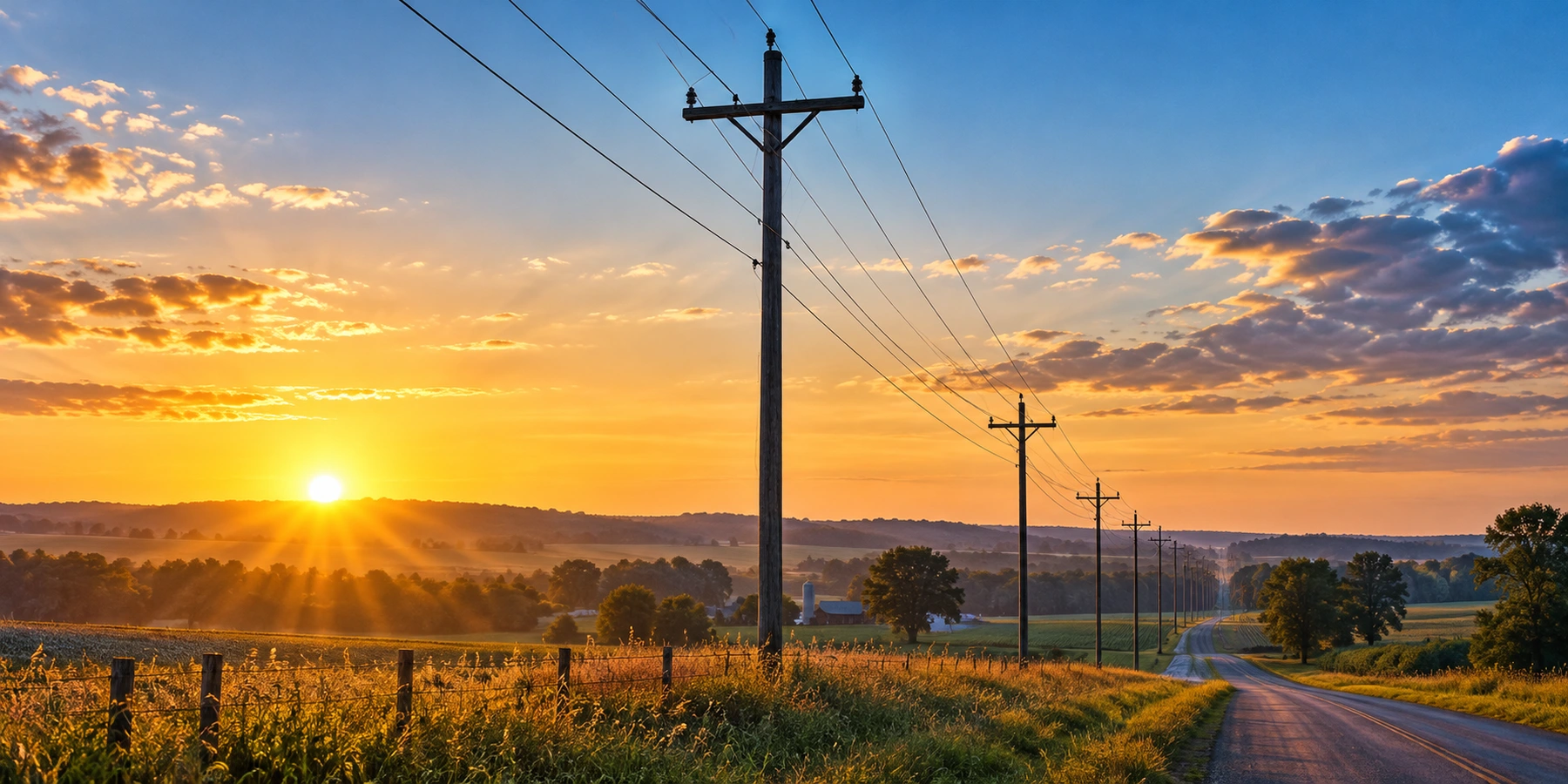 Illustrative electric cooperative scene for North Central Electric Cooperative (NCEC)