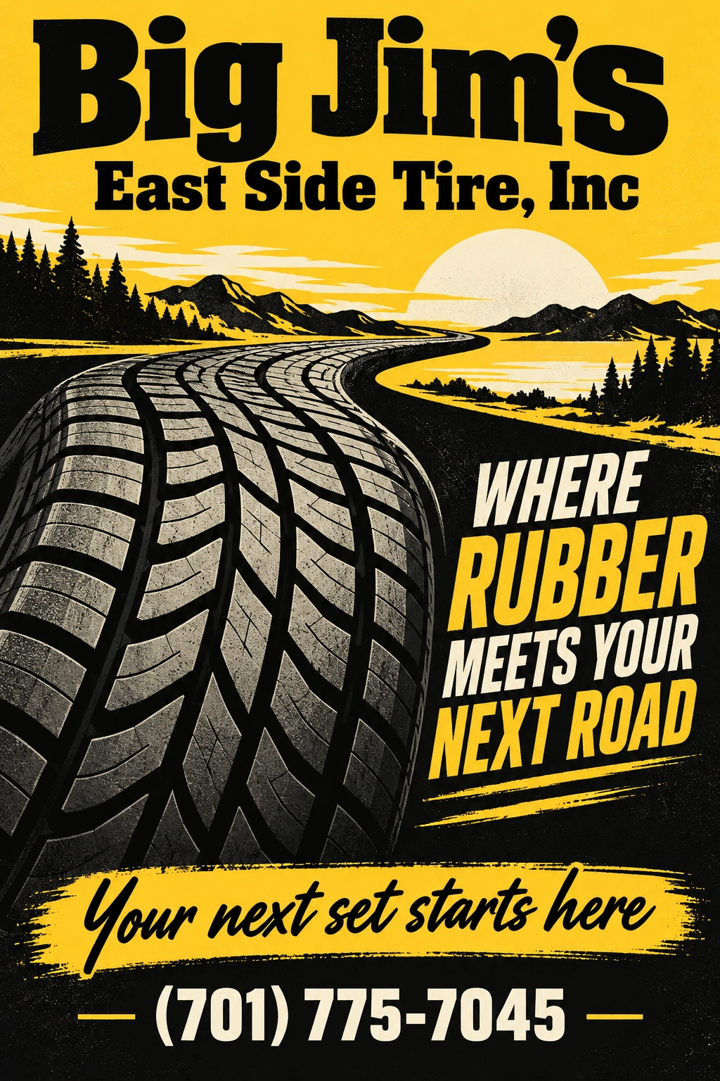 Big Jim's East Side Tire, Inc creative portrait advertisement