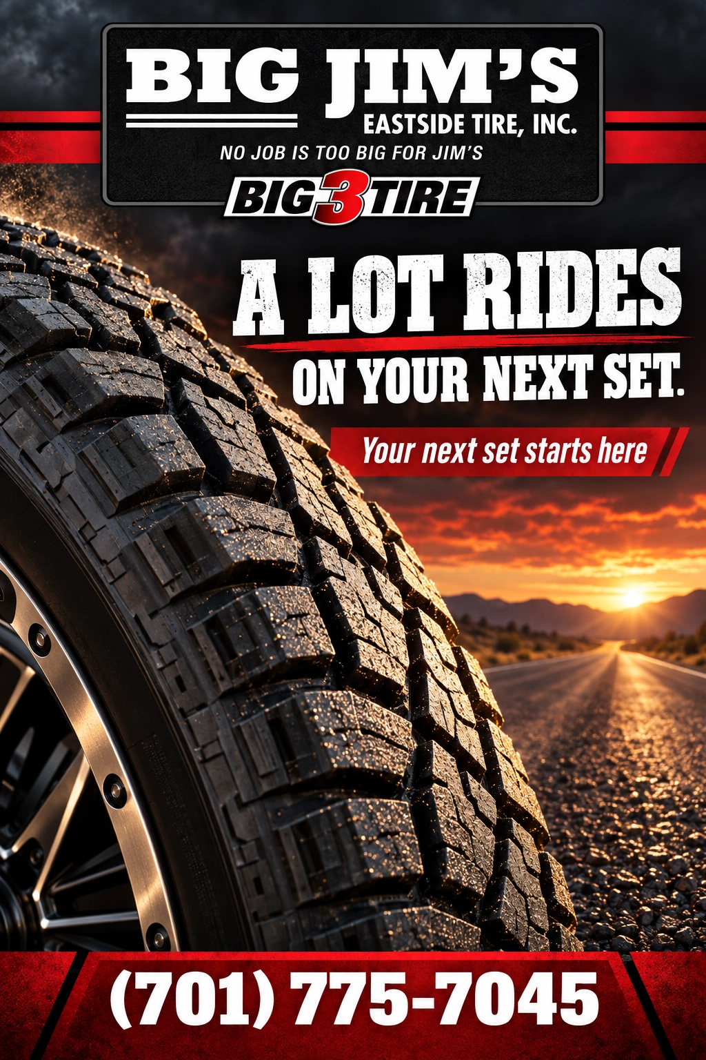 Big Jim's East Side Tire, Inc brand-specific portrait advertisement 1