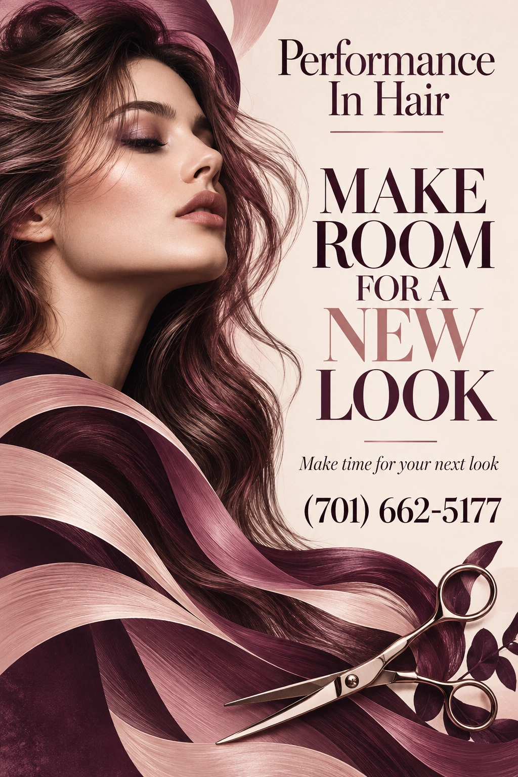 Performance In Hair creative portrait advertisement