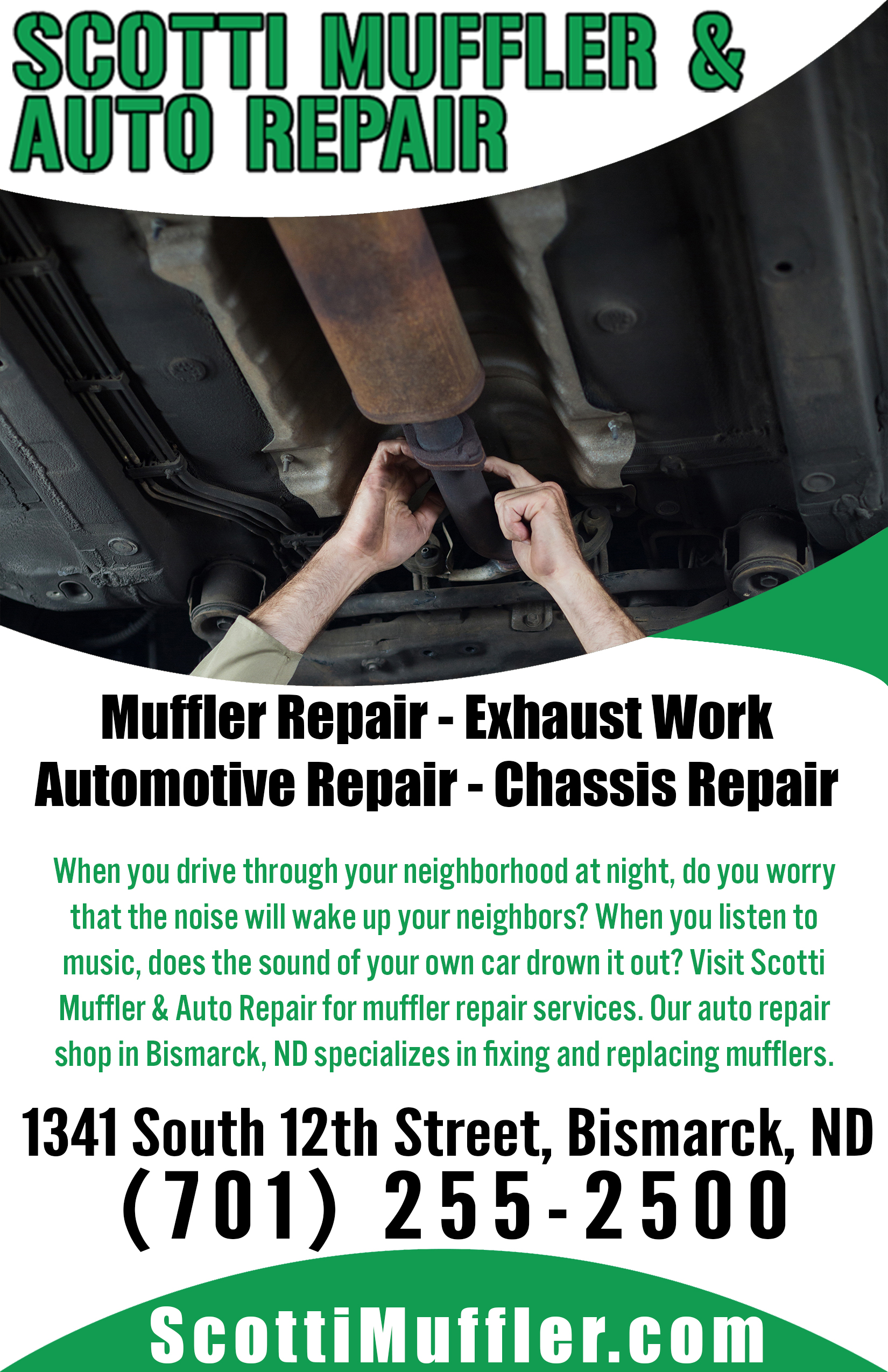 Scotties Muffler and Auto Repair advertisement